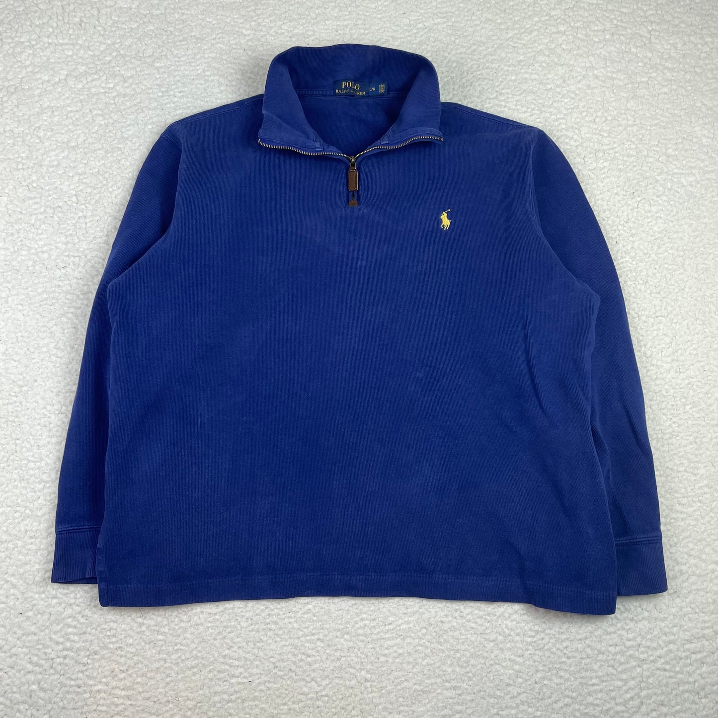 Vintage Polo Ralph Lauren 1/4 Zip Up Blue Sweater