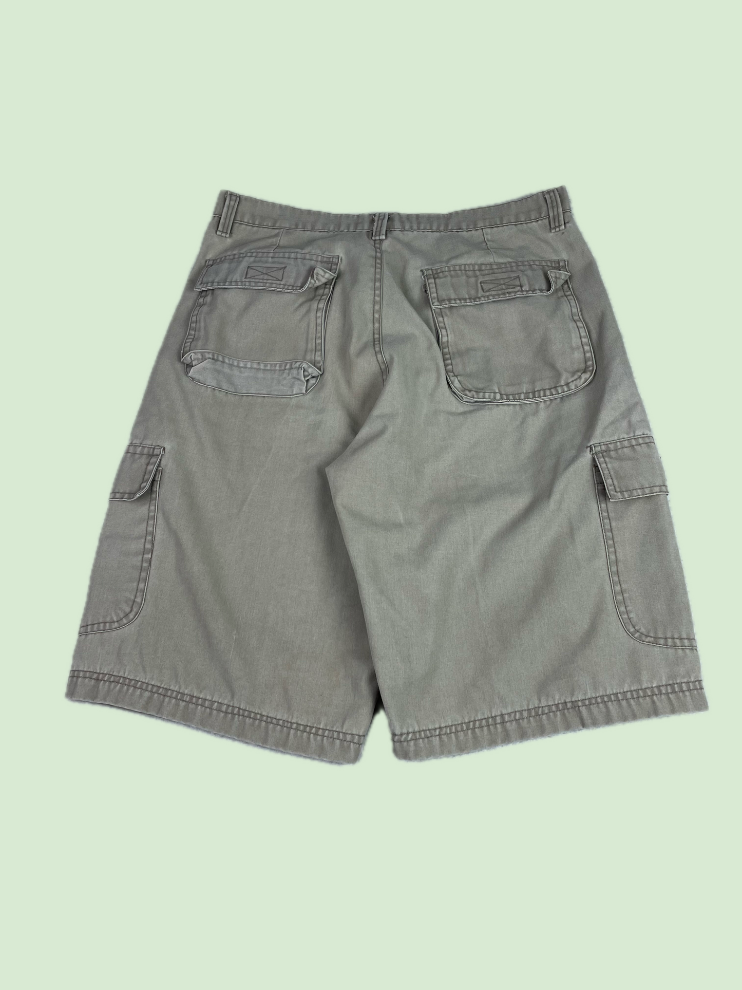Polo Jeans Co. Khaki Cargo Shorts Vintage RL Flag Tan