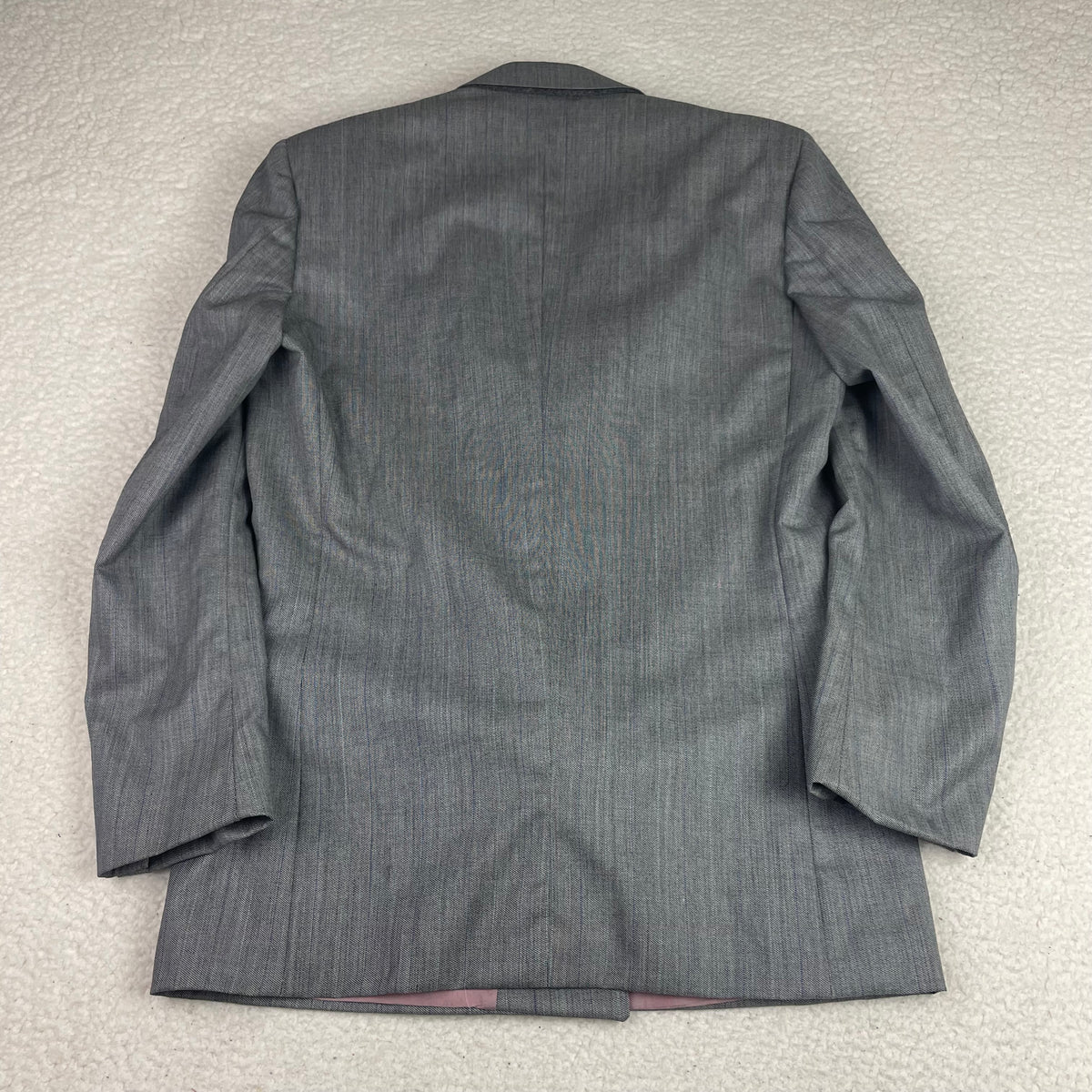 Vintage Givenchy Monsieur Grey Virgin Wool Double Breasted Blazer 42