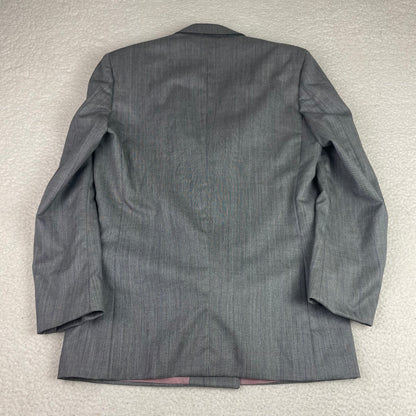 Vintage Givenchy Monsieur Grey Virgin Wool Double Breasted Blazer 42