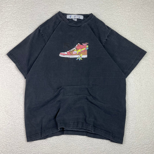 Bootleg Off-White x Simpsons Distressed Graphic Shirt