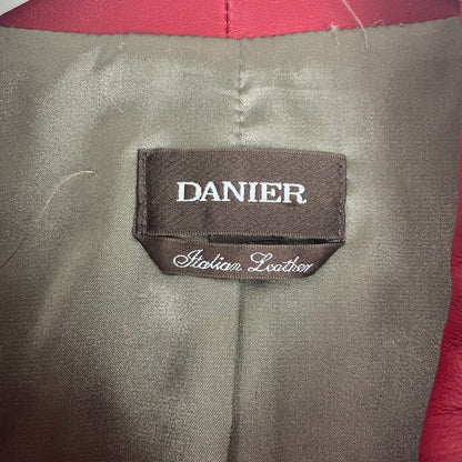 Danier Red Racer Italian Leather Jacket