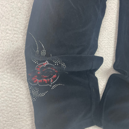 Vintage BCBG Maxazria Velour Floral Embroidery Sweatpants
