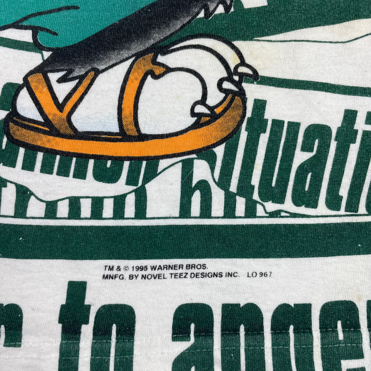 Vintage Novel Teez Sylvester Looney Tunes AOP Graphic T-Shirt XL 90s