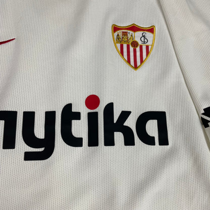 Nike Sevilla FC Playtika LaLiga Soccer Jersey White Red 18 19