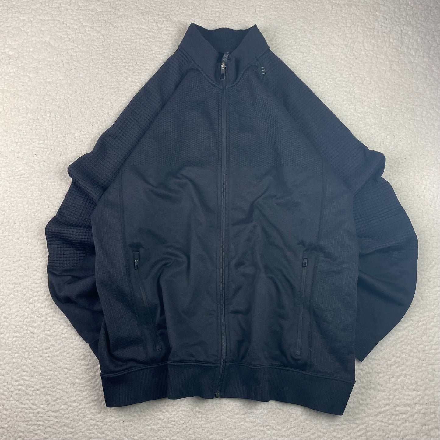 Lululemon Sojourn Zip Up Waffle Knit Track Jacket