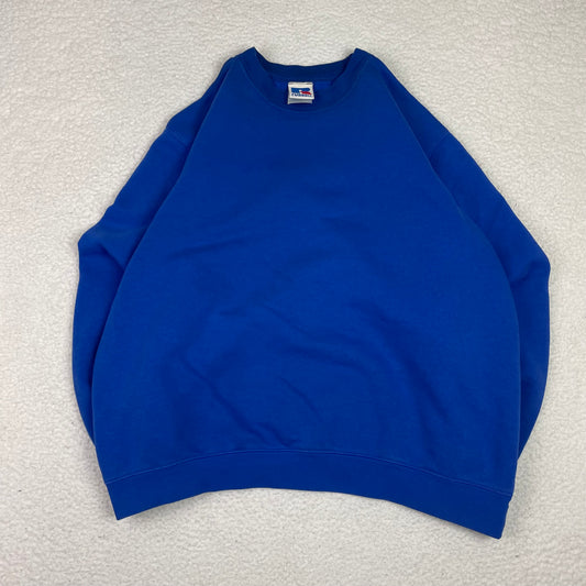 Vintage Russell Blue Blank Pullover Crewneck Sweatshirt