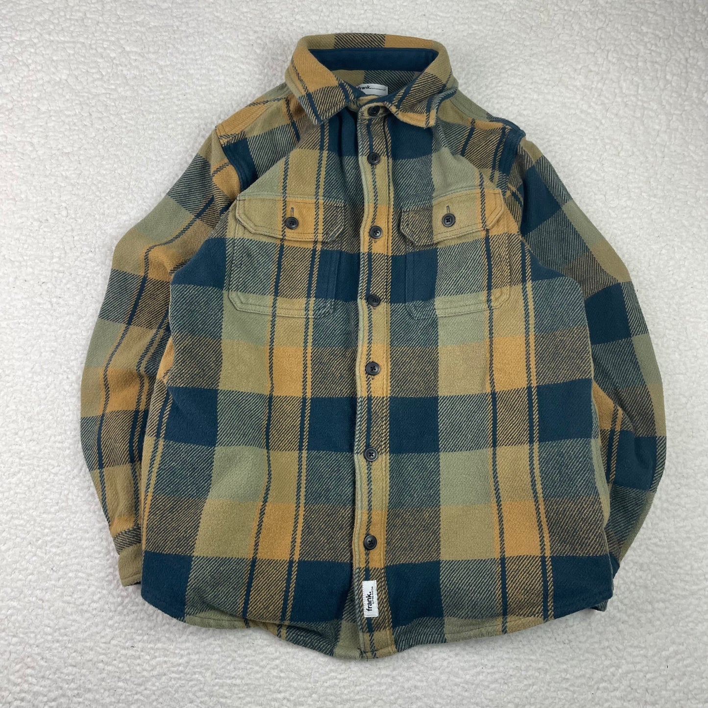 Frank & Oak Button Up Plaid Shrit Fleece Shacket