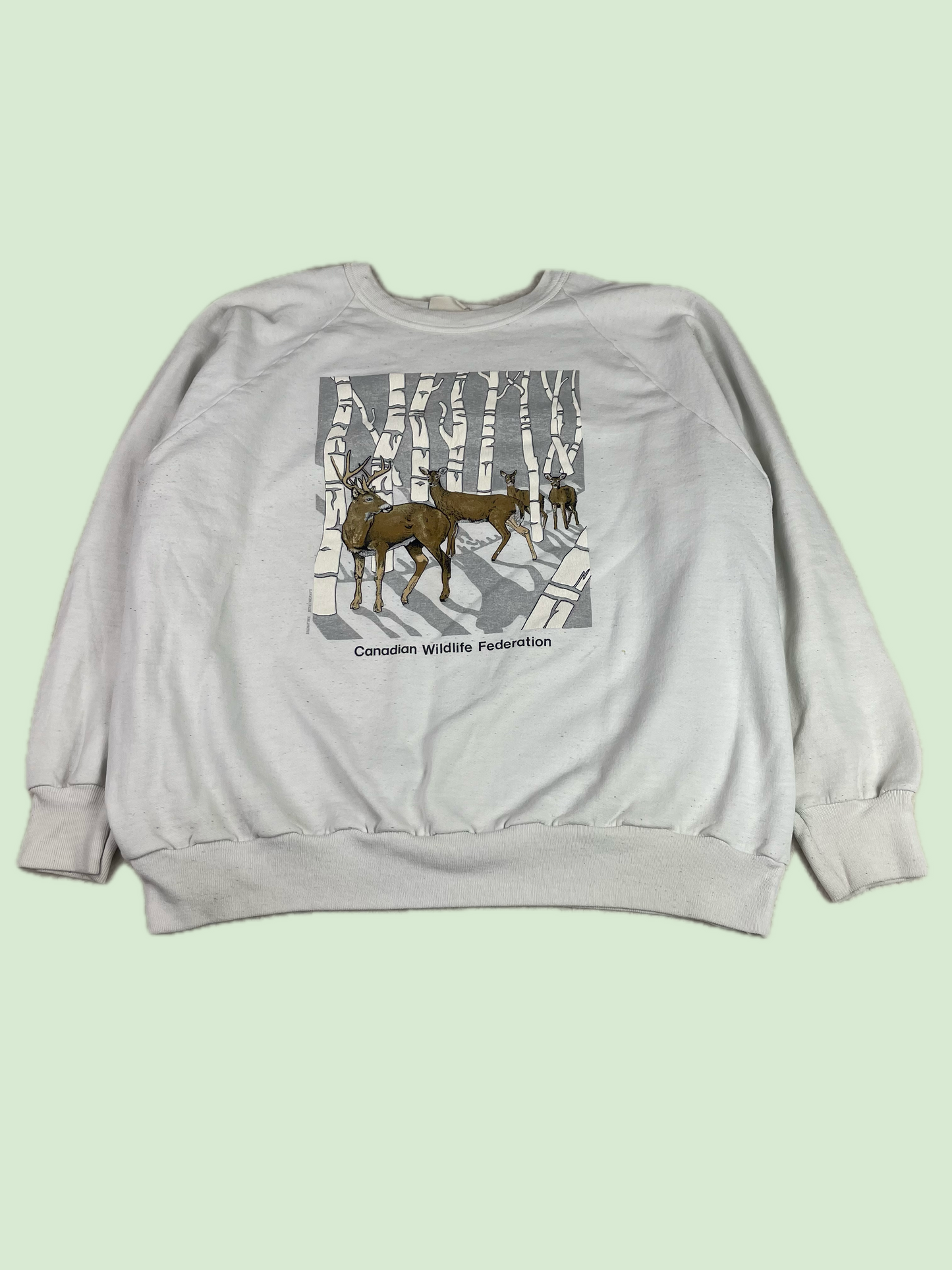 Canadian Wildlife Federation Deer Graphic White Sweatshirt