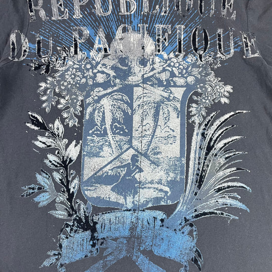 American Eagle Navy Republique Du Pacifique Graphic T-Shirt XS