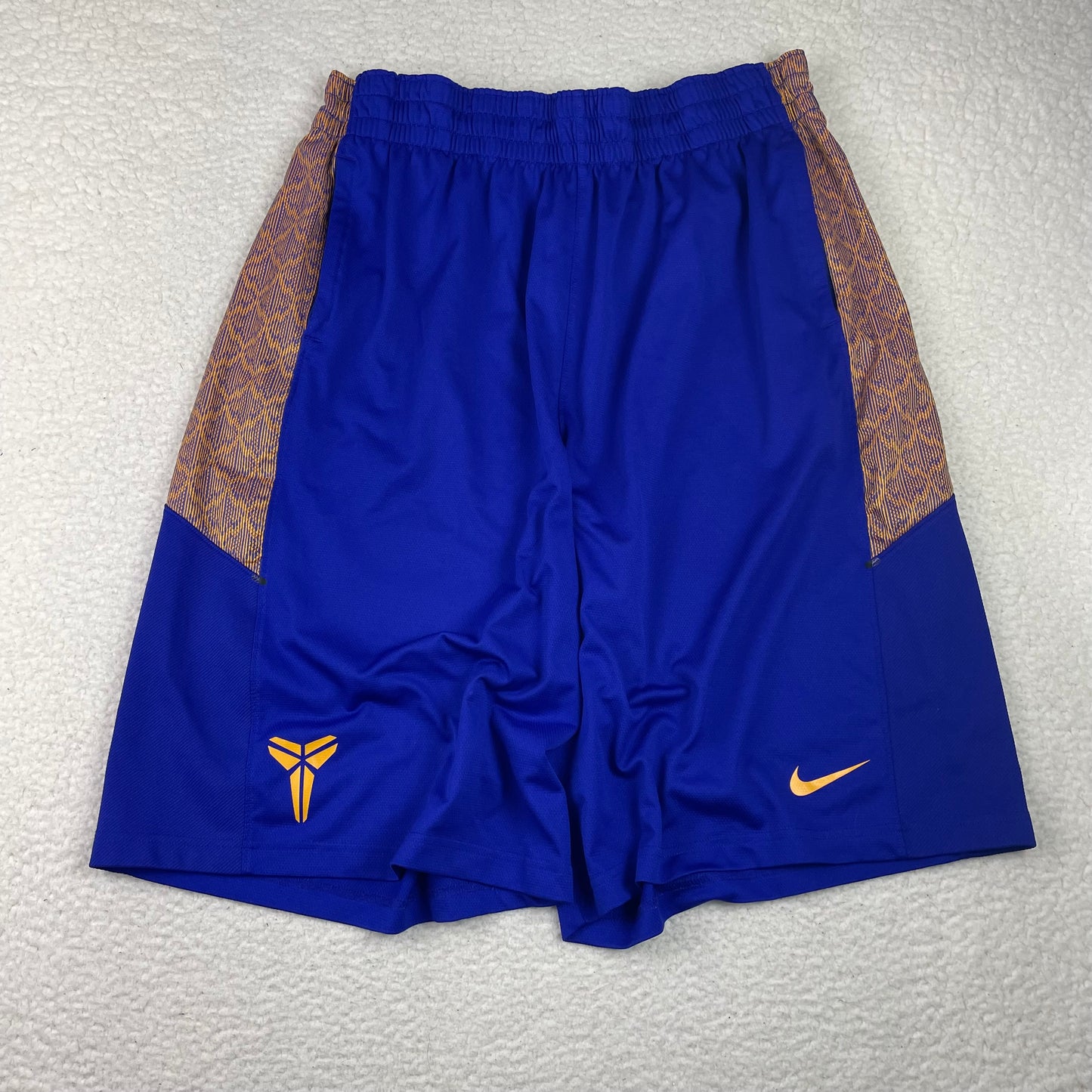 Kobe Bryant Baggy Dri Fit Lakers Yellow Purple Shorts