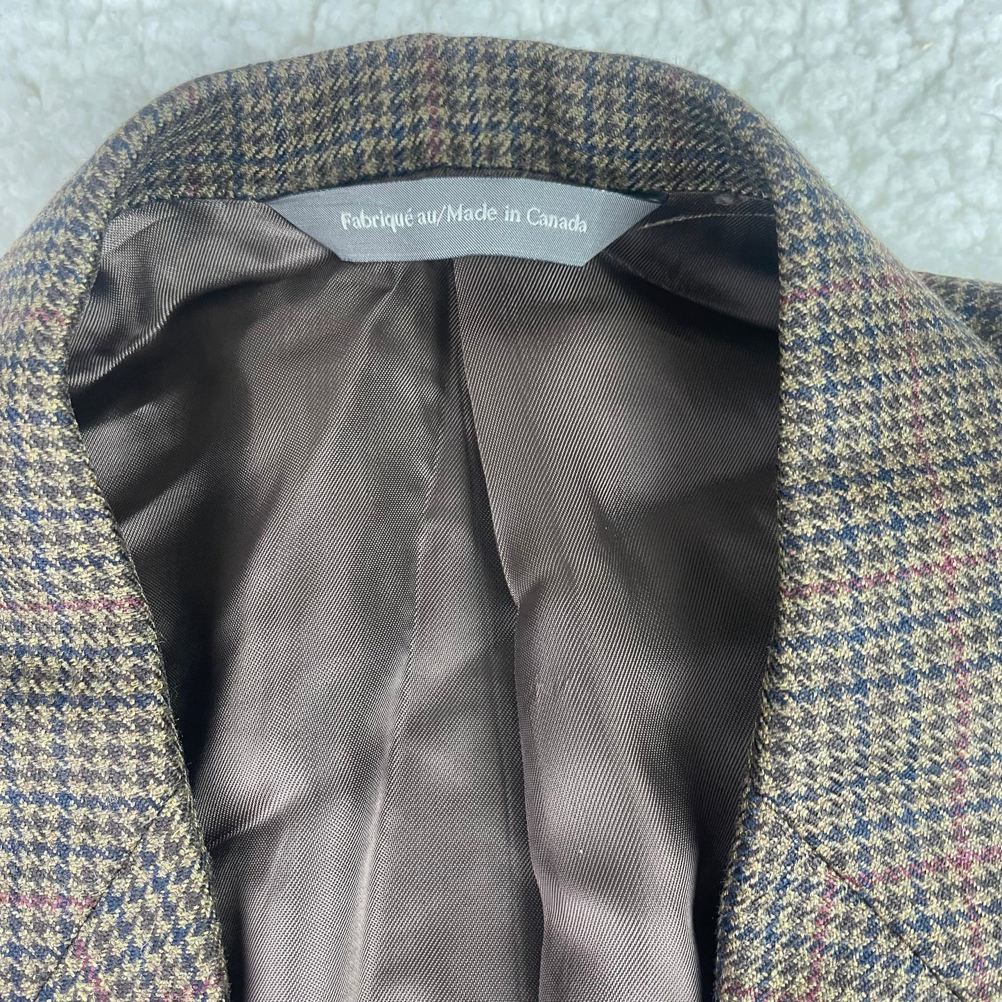 Vintage JP Tilford Samuelsohn Houndstooth 100% Wool Blazer