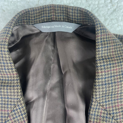 Vintage JP Tilford Samuelsohn Houndstooth 100% Wool Blazer