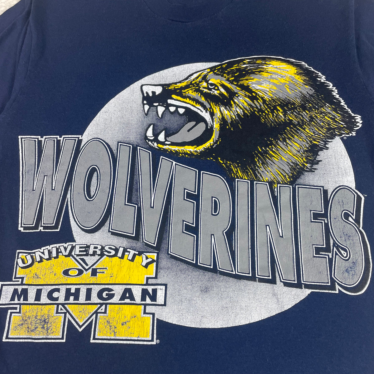 Vintage Pro-1 Navy University Of Michigan Wolverines Graphic Shirt 2XL
