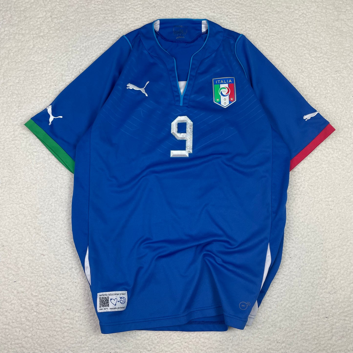 Puma Italy Football 2014 Blue Home Jersey Balotelli