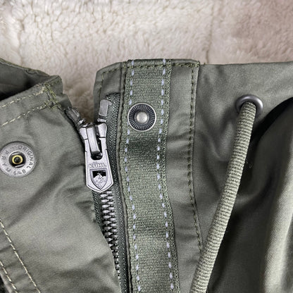 Kuhl Projekt Olive Green Sherpa Lined Hooded Quilted Jacket