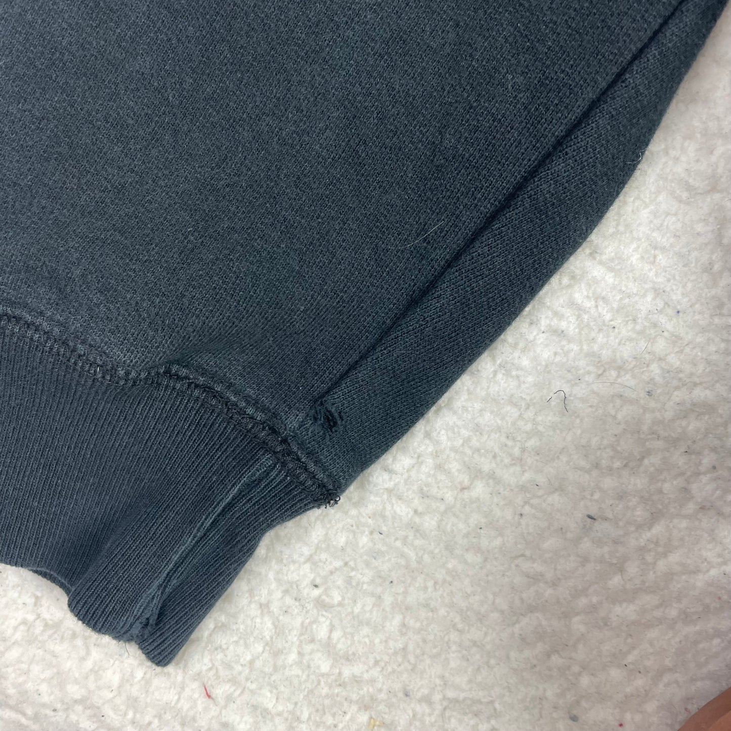 OVO October's Very Own Black Quarter Zip Embroidered Sweatshirt