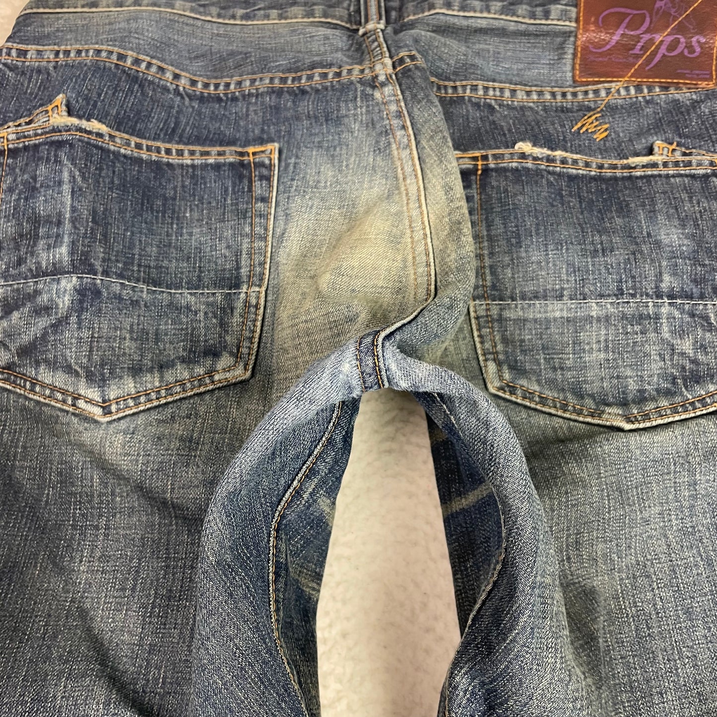 Vintage PRPS Japanese Distressed Dark Wash Baggy Jeans