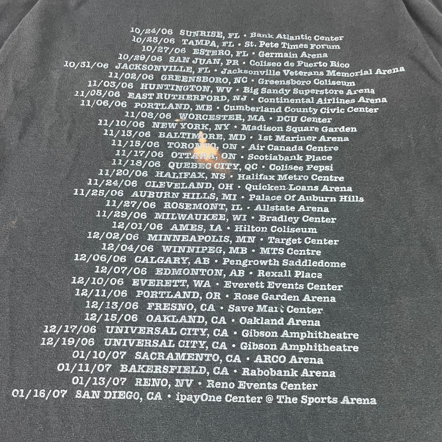 Hanes Heavyweight Guns N Roses Japan Tour Graphic T-Shirt Faded