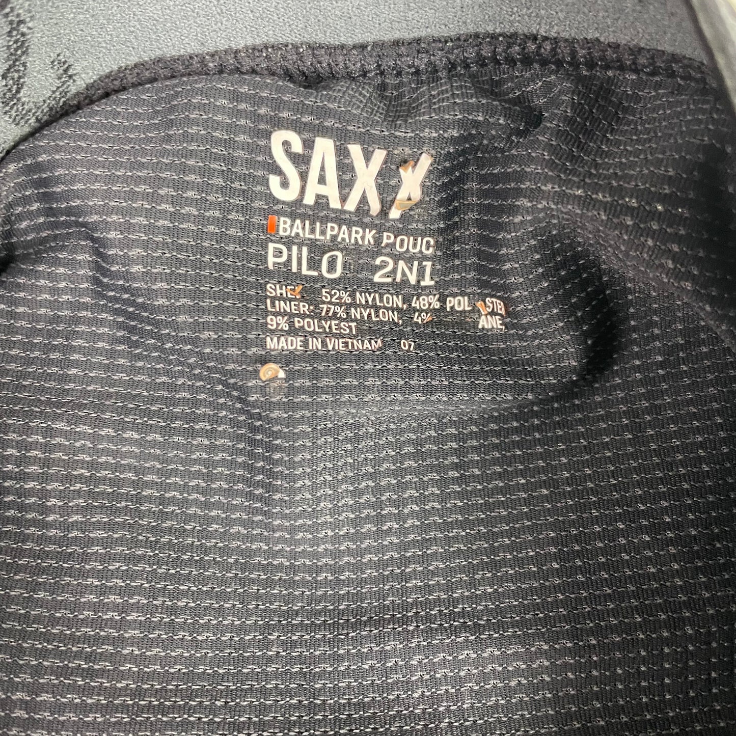 SAXX Pilot 2N1 Men's Athletic Training Shorts Black BallPark Pouch