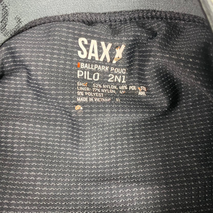 SAXX Pilot 2N1 Men's Athletic Training Shorts Black BallPark Pouch