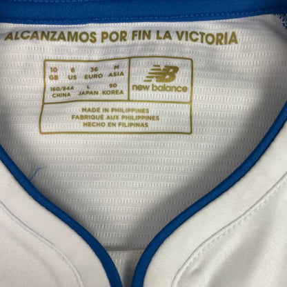 New Balance Panama FEPAFUT White Blue Geometric Soccer Jersey S