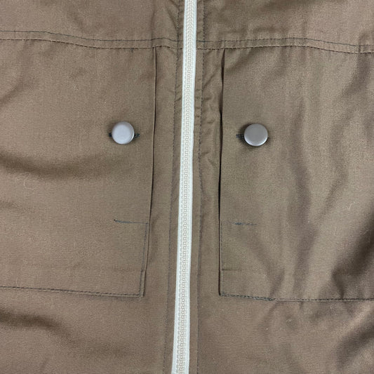 Brown Sherpa Lined Utility Pocket Zip Up Vest (M) Gorpcore Outdoors