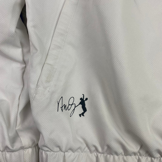 Y2K Lacoste White Blue Tennis Andy Roddick Signature Track Jacket 3 Preppy