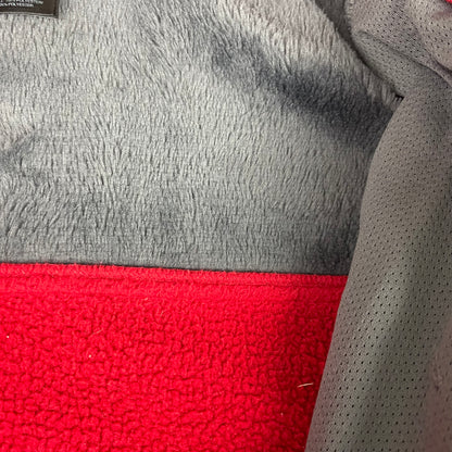 The North Face Red Grey Fleece Denali Style Jacket XL Gorpcore Outdoors