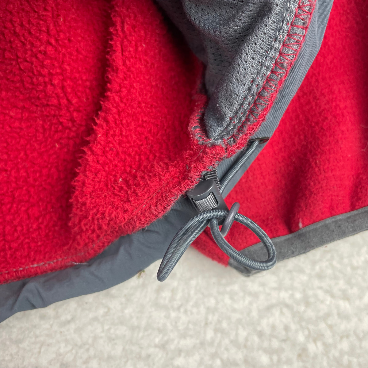 The North Face Red Grey Fleece Denali Style Jacket XL Gorpcore Outdoors
