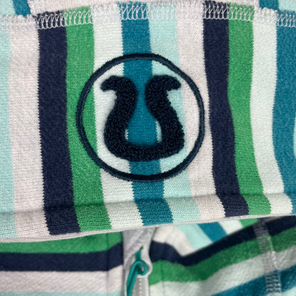 Lululemon Green Stripe Scuba Full Zip Hoodie 4 Athleisure Rare