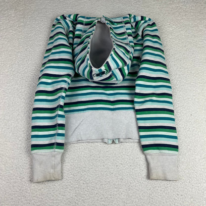 Lululemon Green Stripe Scuba Full Zip Hoodie 4 Athleisure Rare