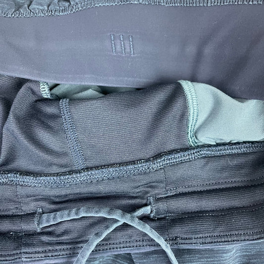 Lululemon Navy Blue Heathered Athletic Training Shorts M Gorpcore Minimalist