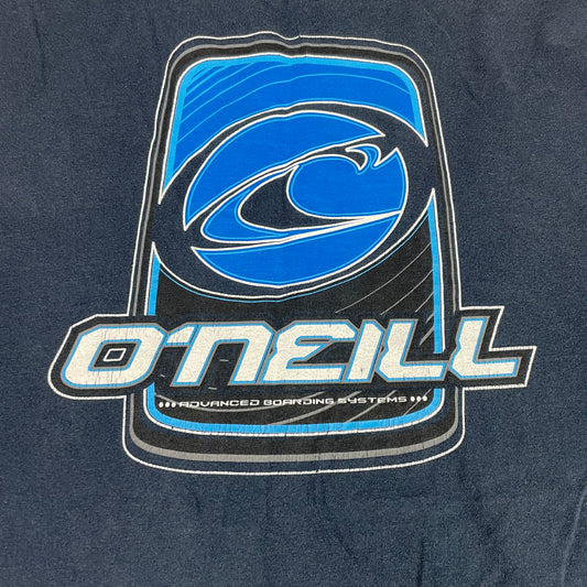Y2K O'Neill Navy Blue Advanced Boarding Systems Graphic Shirt XL Surf