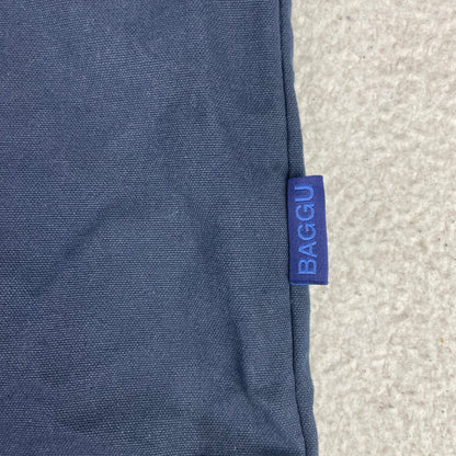Baggu Navy Blue Recycled Cotton Canvas Duck Bag Crossbody Tote Minimalist