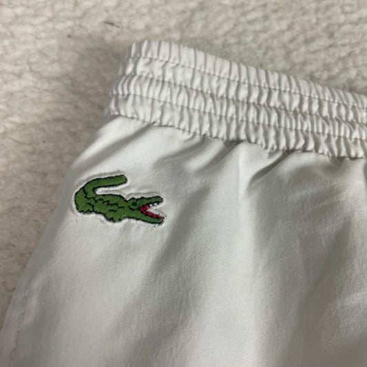 Vintage Lacoste Sport White Track Pants 34 Zipper Cuffs Gorpcore