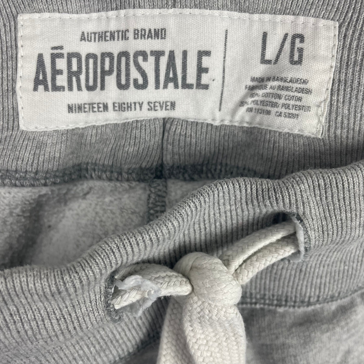 Y2K Aeropostale Grey A87 Graphic Baggy Pants L Streetwear