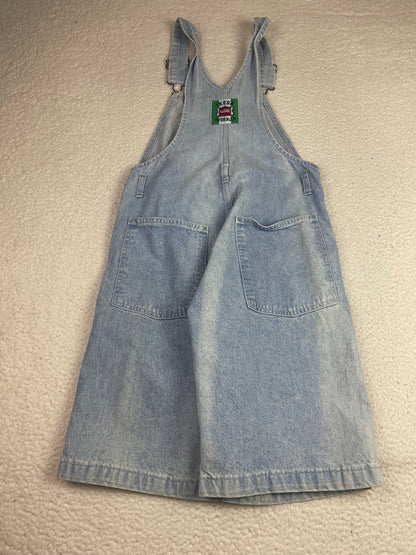 Vintage Ikeda Light Wash Denim Shortalls Overalls (32) Y2K Baggy Artsy