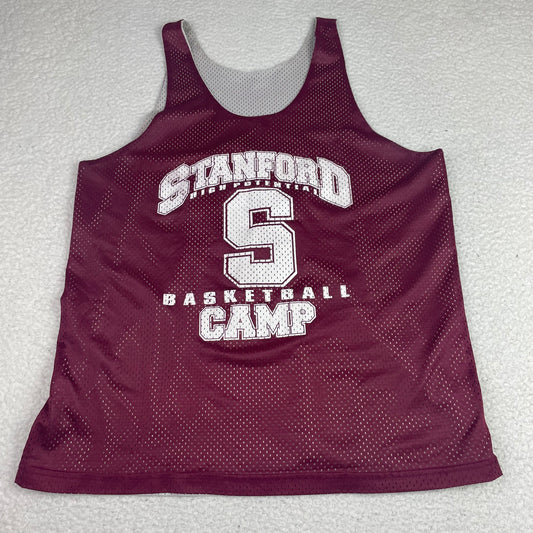 Vintage Stanford Maroon Basketball Camp Mesh Jersey (L) Collegiate