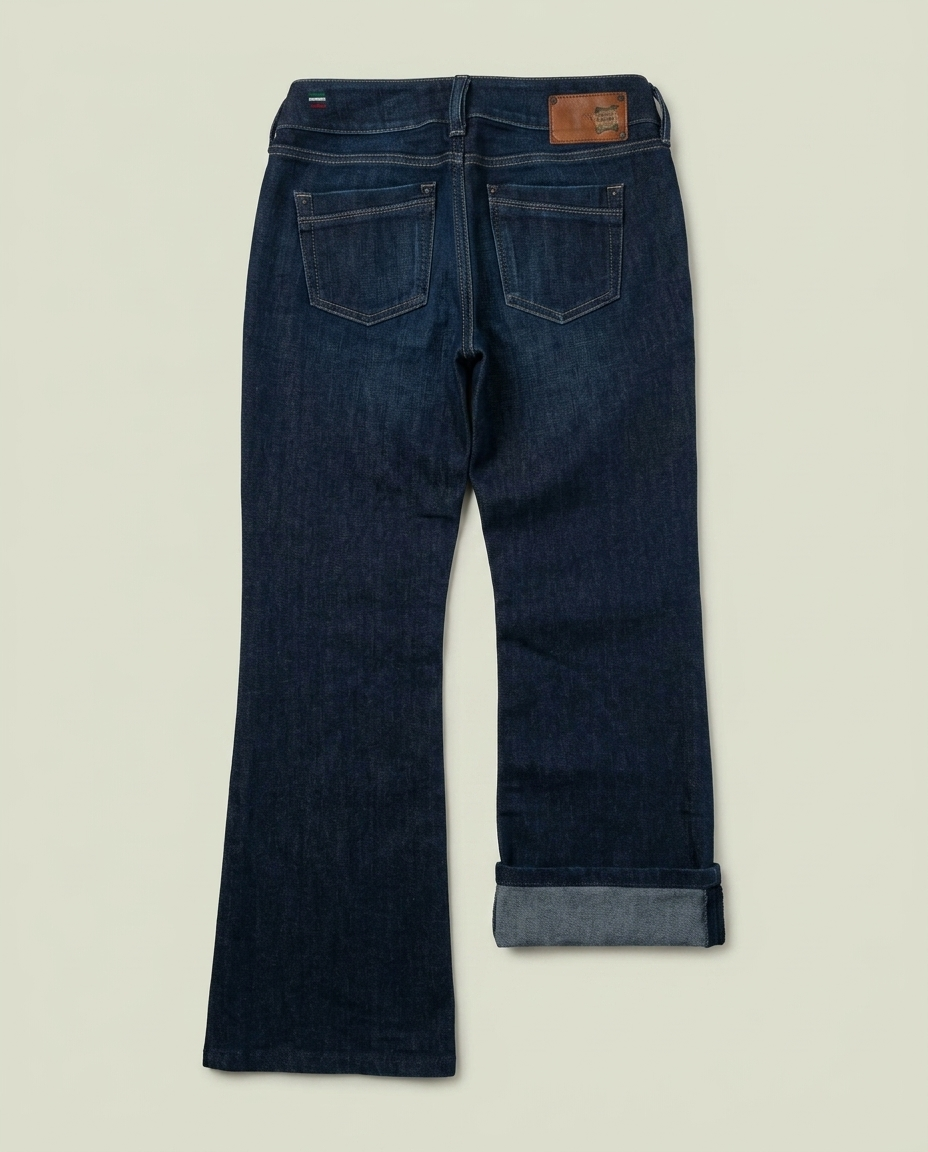 Y2K Diesel Ronhar Dark Wash Stretch Denim Flare Jeans 27 Made In Italy