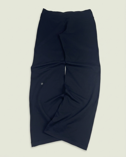Lululemon Black Wide Leg Yoga Pants 10 Athleisure Minimalist Casual