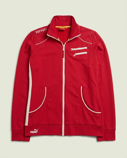 Puma X Ferrari Red Zip Up Track Jacket L Scuderia Ferrari Blokette