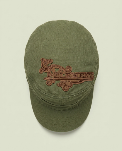 Y2K Element Olive Green Embroidered Logo Cadet Hat S/M Skate Street