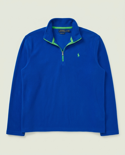Polo Ralph Lauren Blue Green Performance Fleece 1/4 Zip Sweatshirt XL