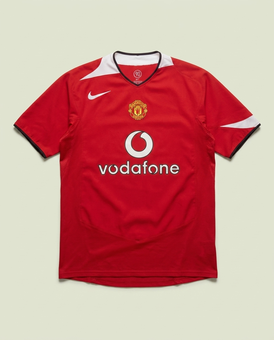Y2K Nike Red Manchester United Vodafone Soccer Jersey M 04 06