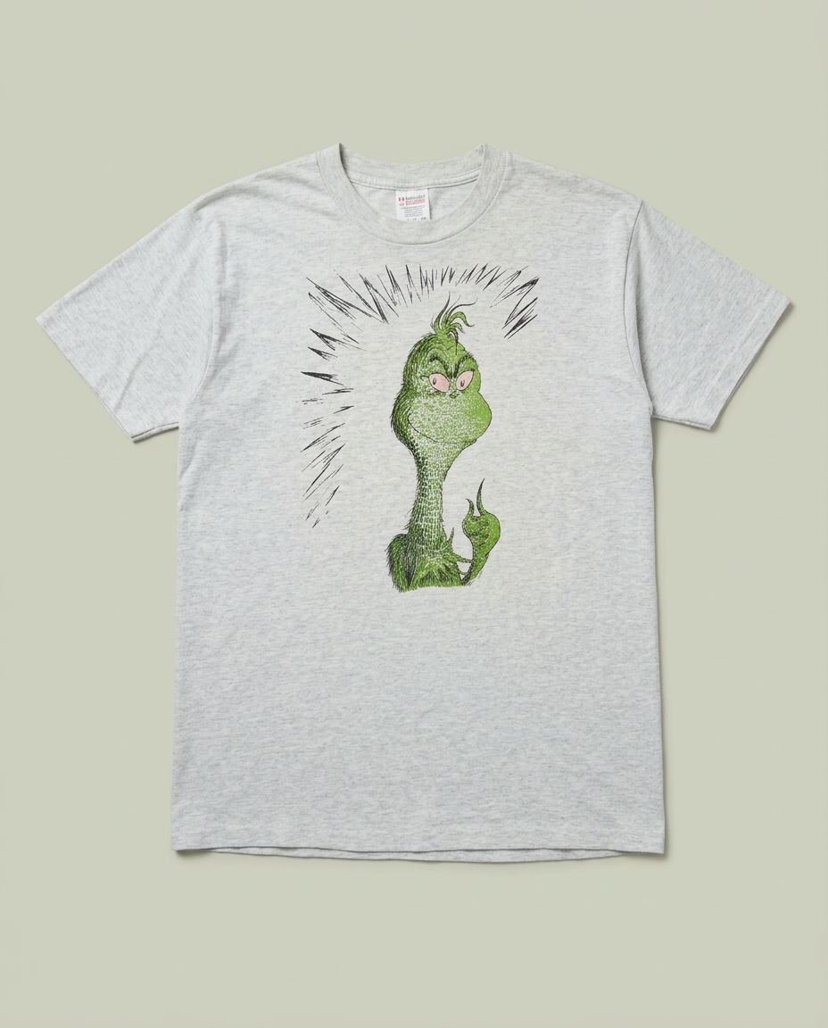 Vintage The Grinch Max Dog Graphic Single Stitch Shirt Fruit of Loom L