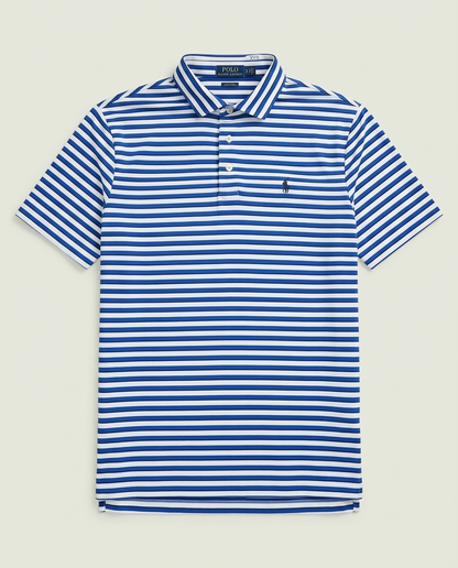 Polo Ralph Lauren Blue White Stripe Cotton Polo L
