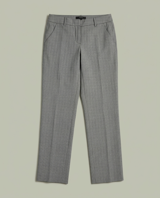Weekend Max Mara Grey Glen Plaid Cigarette Stretch Pants 30