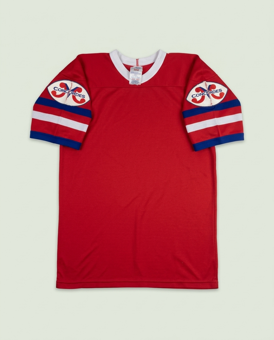 Vintage CCM Red Striped Montreal Concordes Hockey Jersey M