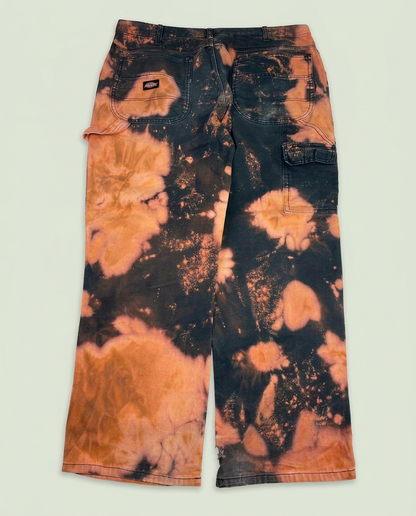 Dickies Acid Wash Bleached Double Knee Carpenter Pants (36)